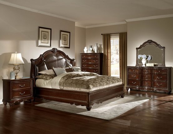 4 Piece Ragenardus Bedroom Set Antique White Finish - USA Warehouse ...