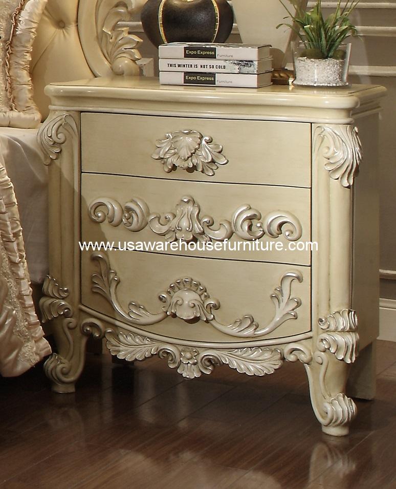 Homey Design HD-5800 Imperial Palace Nightstand - USA Warehouse Furniture