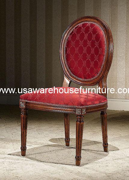 WF7481 Louis XVI Fabric King Louis Back Side Chair (Set of 2