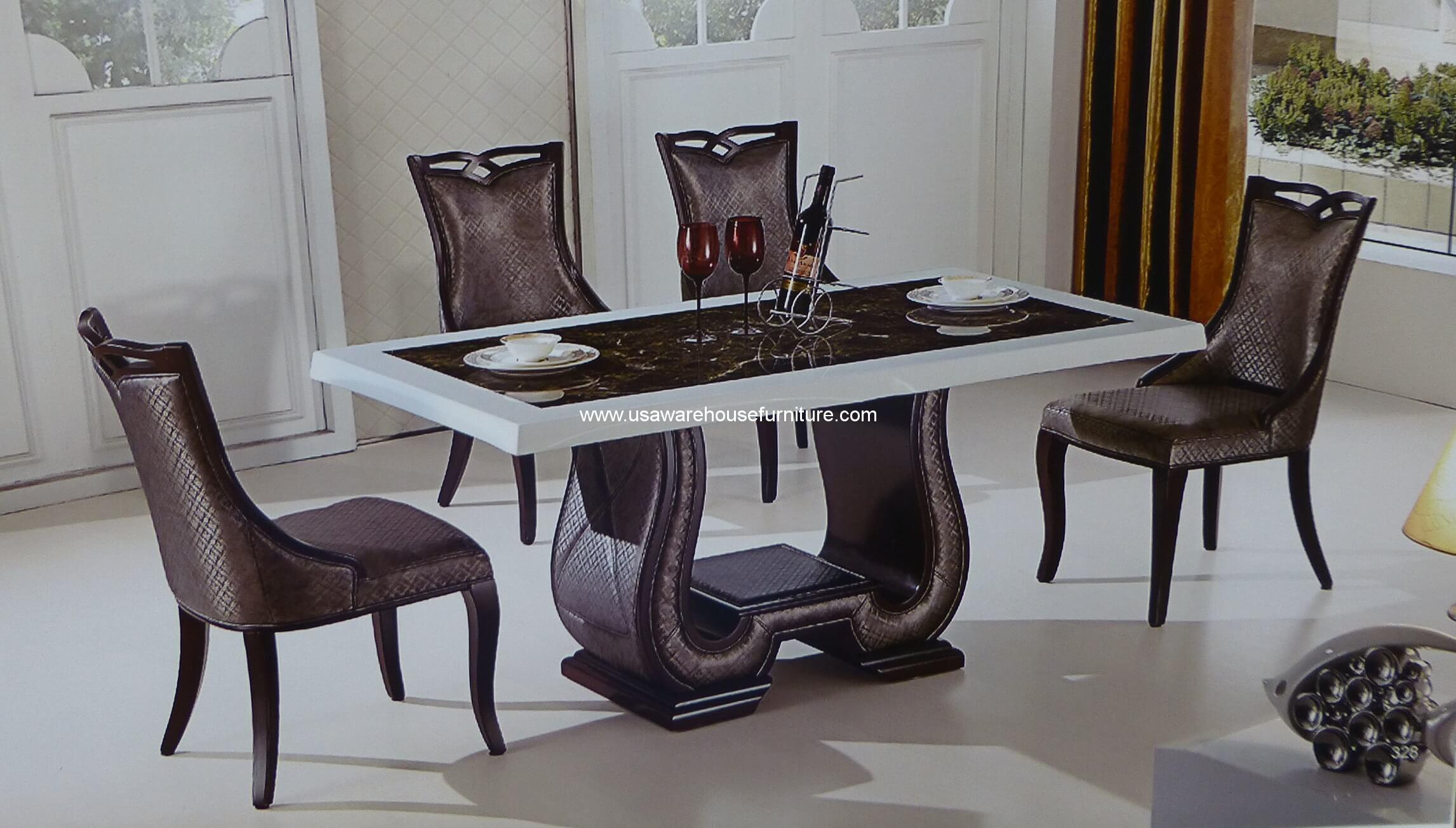 9 piece deals marble dining set