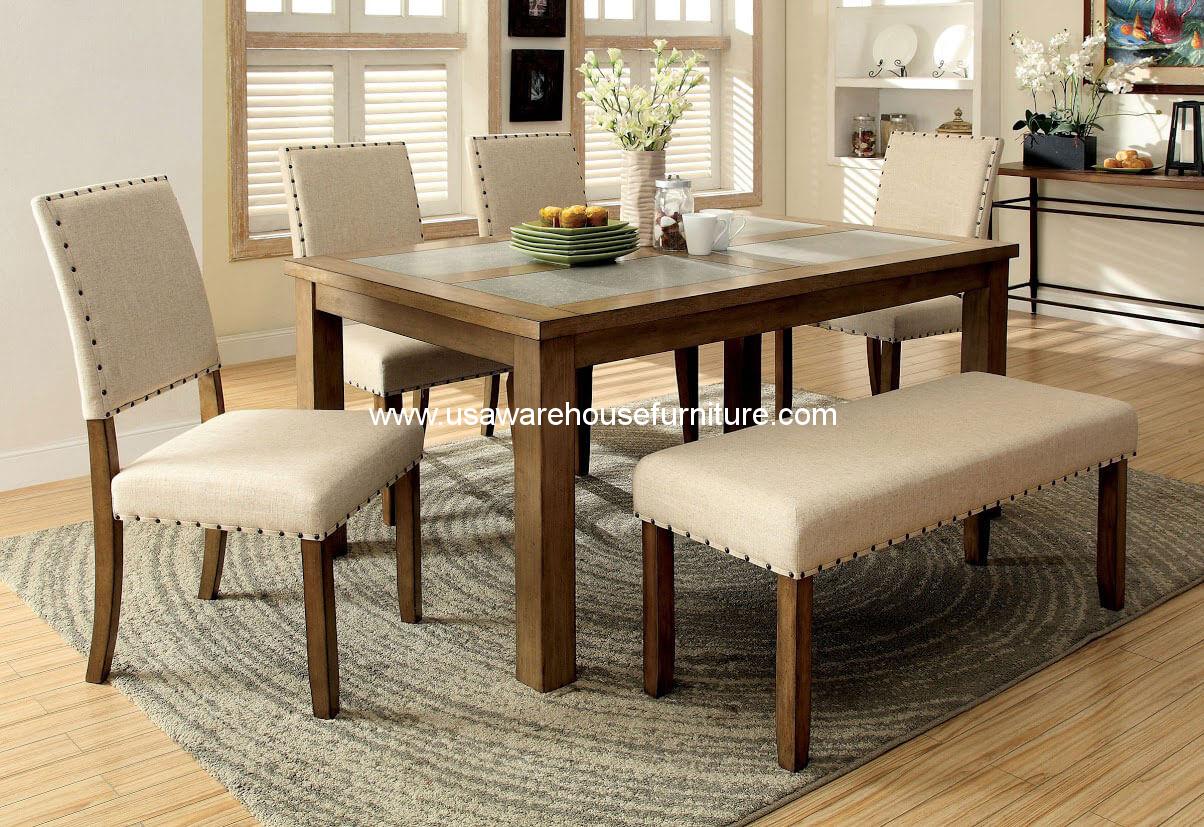 Stone top dining table 6 online seater