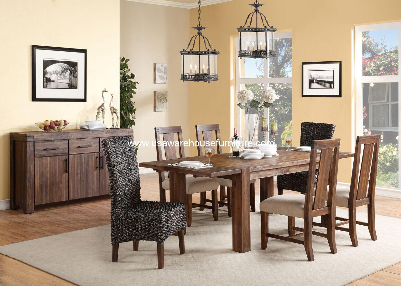 rustic solid wood dining chairs