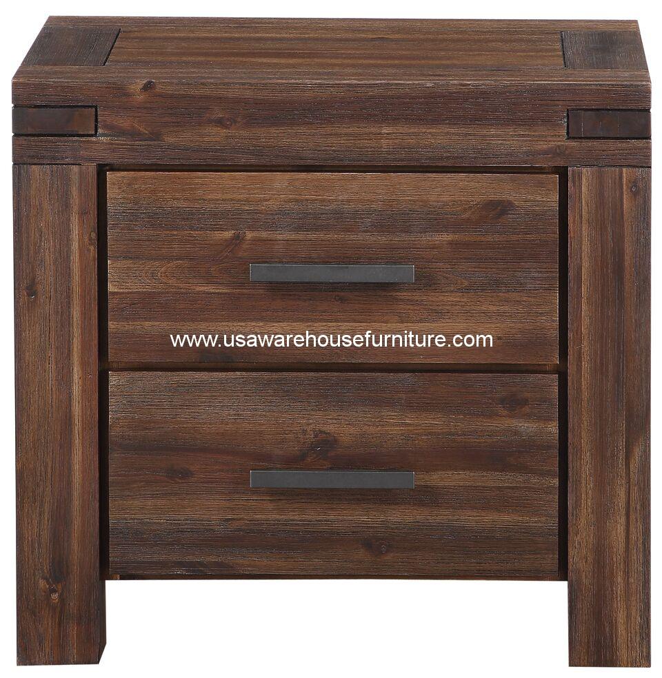 Meadow Solid Wood Nightstand 3F4181 - USA Warehouse Furniture