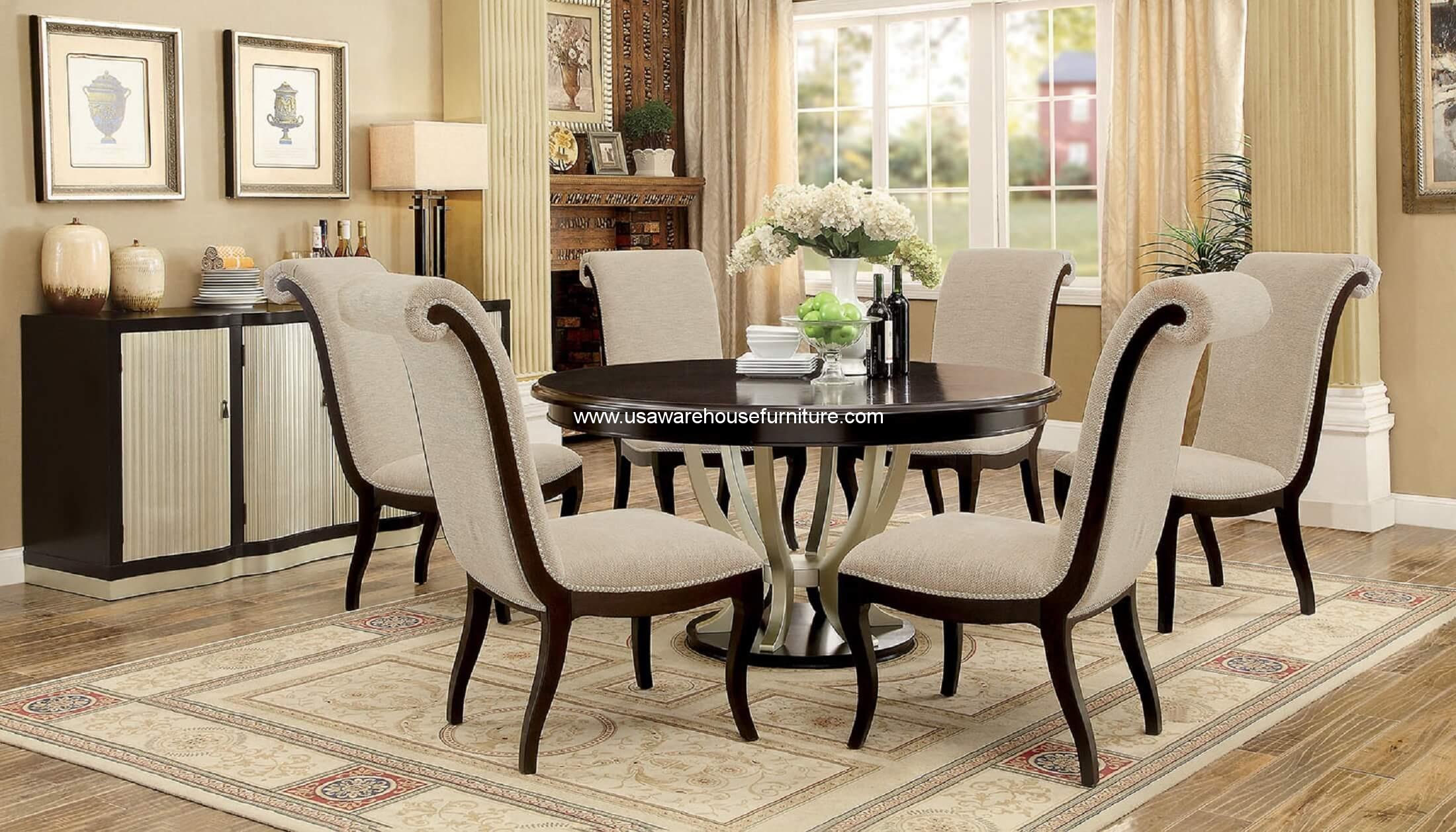 elegant round dining room sets