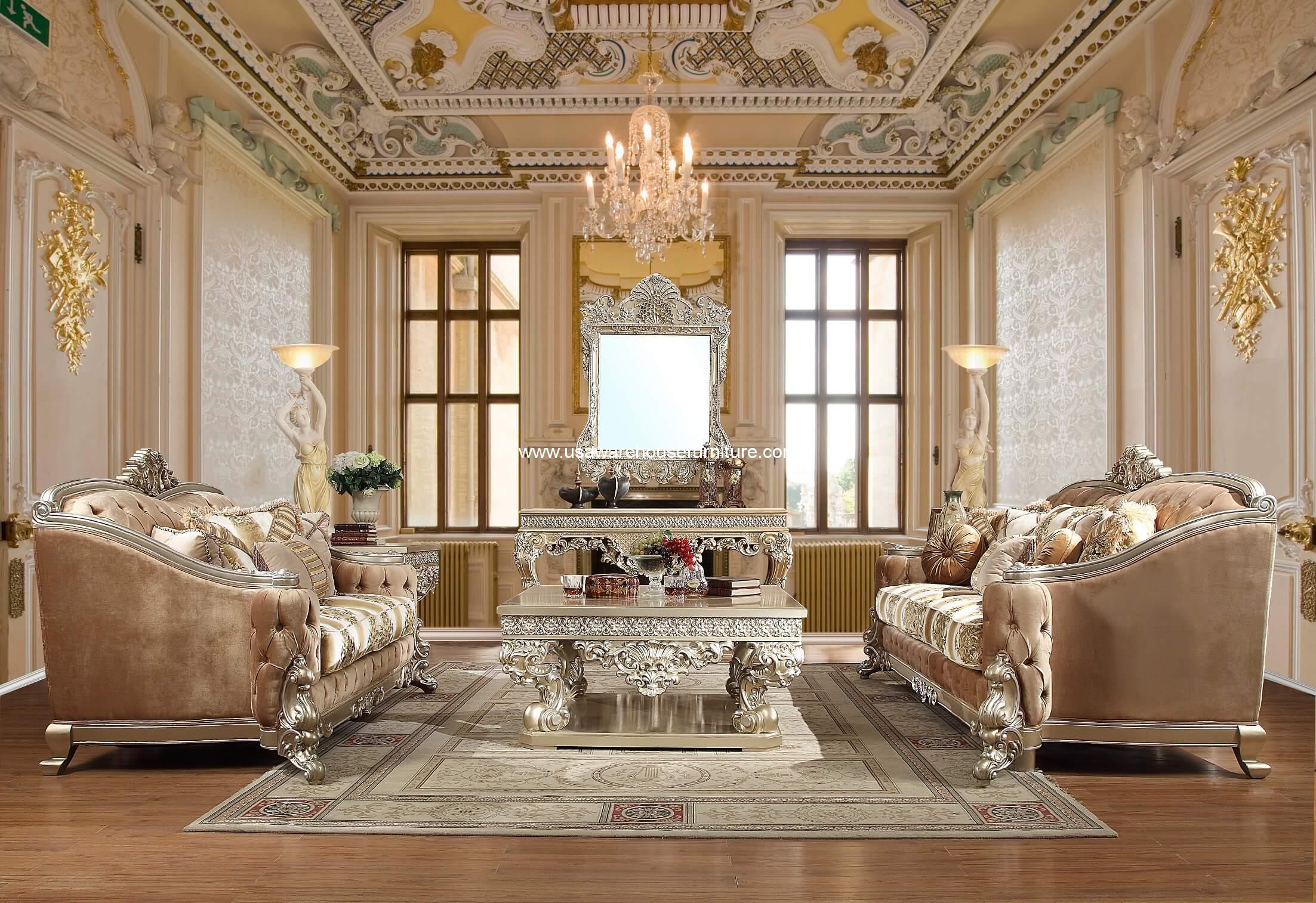 Royal Palace Sofa Set Homey Design HD-820 - USA Warehouse Furniture