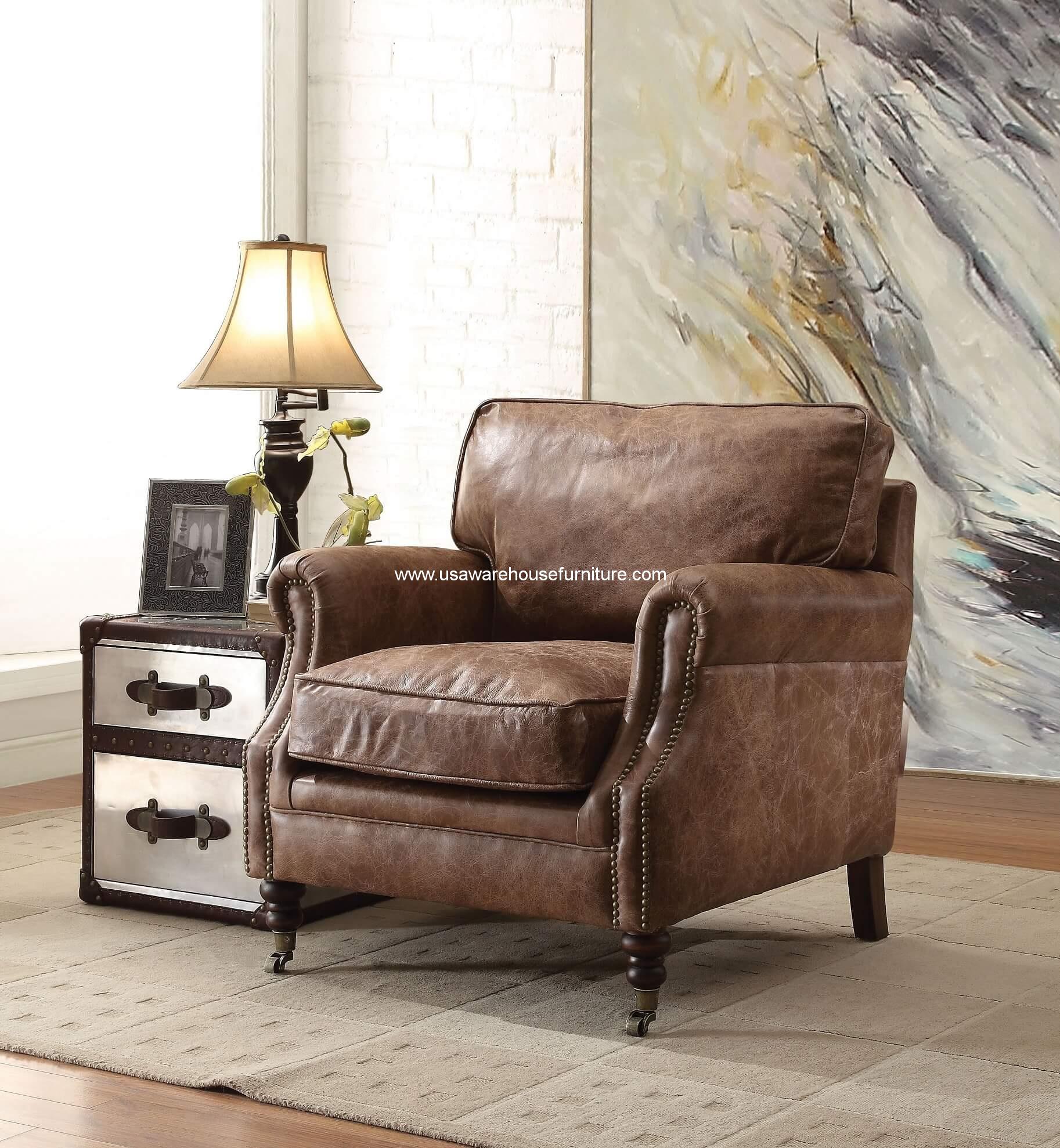 Top grain 2025 leather accent chair